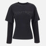 Maglia "Logo Print Double Sleeves" 326JTS275JS0305 STONEWASHEDGRYBLK COURREGES 
