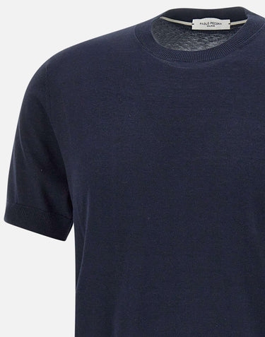 T-shirt in seta e cotone A010 F2006685 PAOLO PECORA 