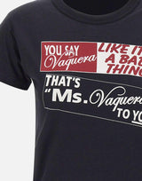 T-shirt in cotone stampata VAQ11T008 BLACK VAQUERA 