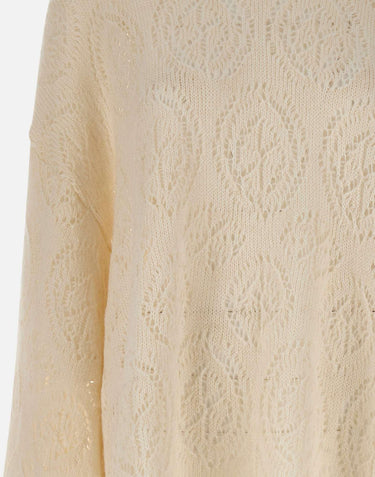 Maglione in lana e alpaca W08130280 24WHITE MAURIZIO MYKONOS 