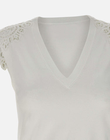 Top con ricamo RP1NT040 1041 KAOS 