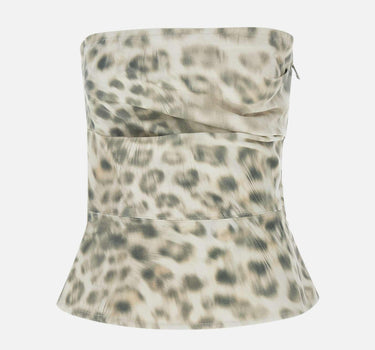 "Printed denim top" 114504 2930 ROTATE BIRGER CHRISTENSEN 