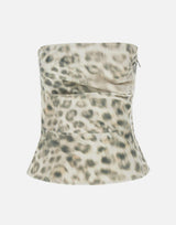 "Printed denim top" 114504 2930 ROTATE BIRGER CHRISTENSEN 