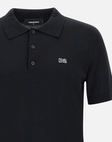 " Knit Polo" in cotone S74HA1452 D13018900 DSQUARED2 