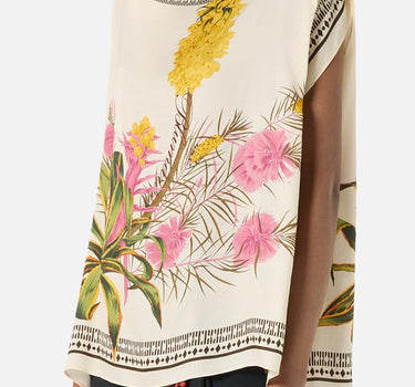 Top con stampa foulard 2C450A F8177 BLUMARINE 
