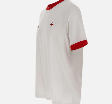 T-shirt in cotone elasticizzato con bandiera 50562134 101 BOSS 