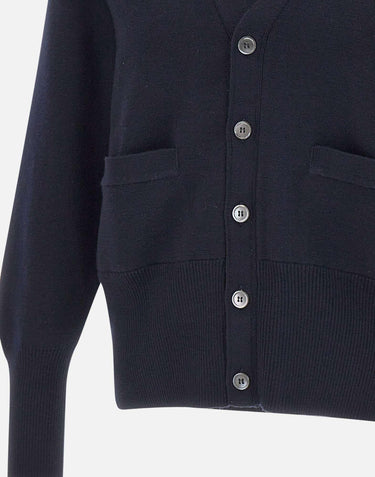 "Milano stitch v neck cardigan" MKC160A 00014415 THOM BROWNE 