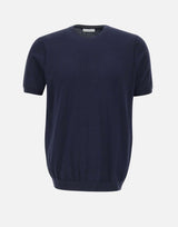 T-shirt in seta e cotone DK87047 BLU DIKTAT 