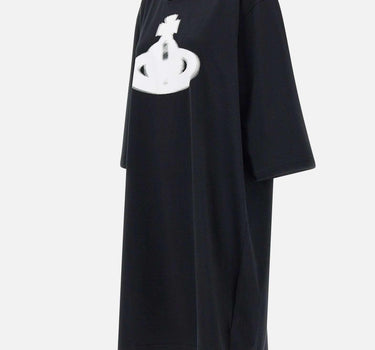 Abito "Halftone orb" in jersey di cotone organico 1G01000U J001MA401 VIVIENNE WESTWOOD 