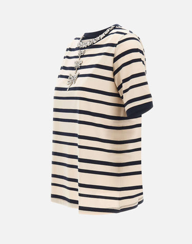 T-shirt con ricamo gioiello G349Z100637N 001 ELENA MIRO' 