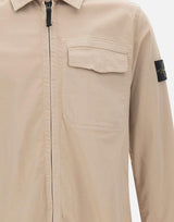 Overshirt in raso di cotone biologico stretch 1200015S0012 V009A STONE ISLAND 