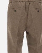 Pantaloni in flanella con elastico in vita LBP191 WV016LBR DROLE DE MONSIEUR 