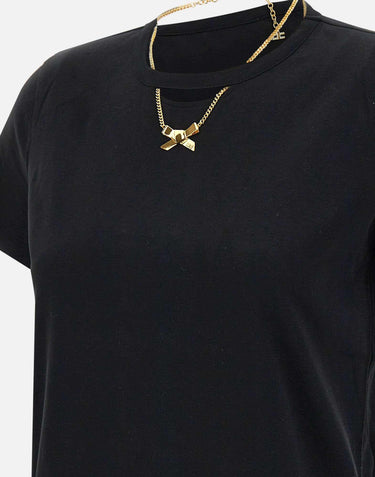 T-shirt in cotone con collana MA02951E2 110 ELISABETTA FRANCHI 