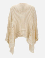 Maglione in lana e alpaca W08060280 24WHITE MAURIZIO MYKONOS 