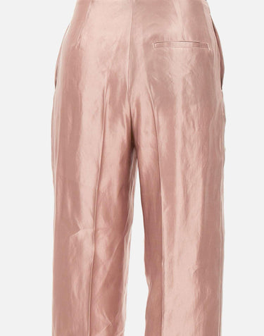 Pantaloni  "Sally" in lino e seta<BR/> SALLY PETAL LOULOU DE SAISON 