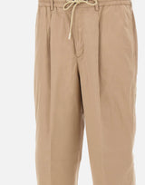 Pantaloni in misto cotone e lino con coulisse COASWDZL0REW PM310060 PT TORINO 