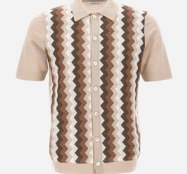 Camicia in maglia jacquard chevron 43194 20747010 GRAN SASSO 