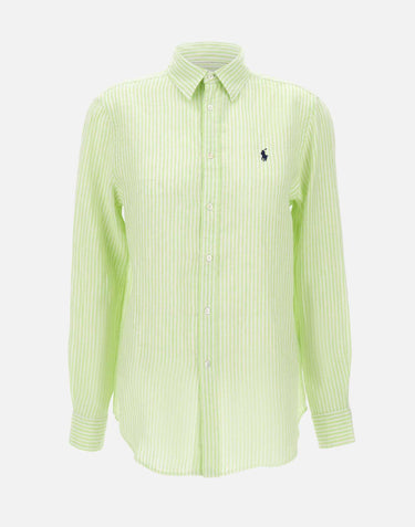 Camicia over in lino a righe 211A96158 001 POLO RALPH LAUREN 