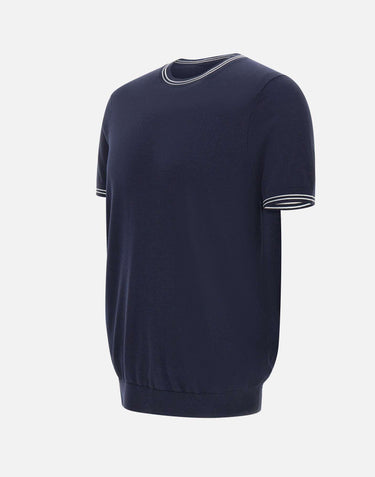T-shirt in maglia DK87060 BLU DIKTAT 