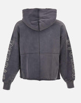 Felpa "HWT Gothic Outline Hoodie" M4104 HFBG425BLACK PURPLE BRAND 
