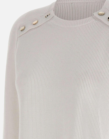 Maglia con spacchi laterali MF5396MS99E 10701 LIU-JO 