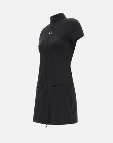 "Interlock tracksuit mini dress" 325JRO686JS0250 BLACK COURREGES 