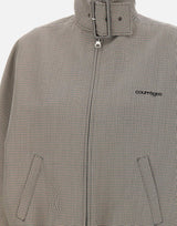 Giacca bomber pied de poule con fibbia e zip 126CBL334W00145 REDBLACK COURREGES 