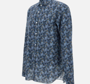 Camicia uomo in cotone e lino LFU02P0147117U 0001 BARBA 