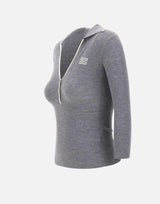 Polo in lana a costine MK17B66E2 G41 ELISABETTA FRANCHI 