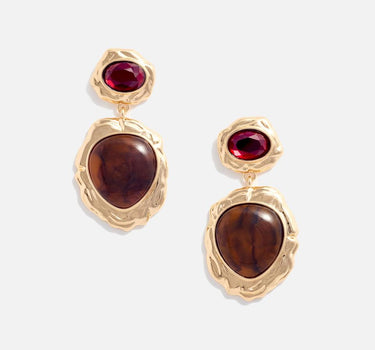 "Mottled Gold Multi Tiered Earrings" 644EGD GOLD SELF-PORTRAIT 