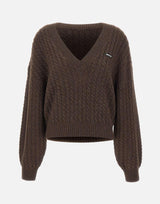 Maglia a trecce con scollo a V 116434 2037 ROTATE BIRGER CHRISTENSEN 