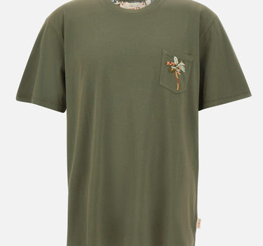 T-shirt "Naif" in cotone NAIFR00470 MILITARE BOB 