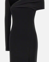 "One Shoulder Crepe Jersey Dress" 425JR0735JS0145 BLACK COURREGES 