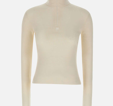 Pullover "Zipped Mockneck" 325MPU247FI0071 WHITE COURREGES 