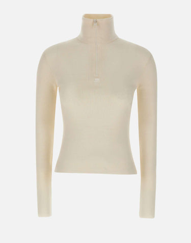 Pullover "Zipped Mockneck" 325MPU247FI0071 WHITE COURREGES 