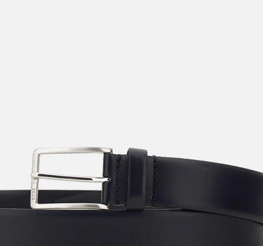Cintura in pelle liscia con fibbia ad ardiglione 50491834 410 BOSS 