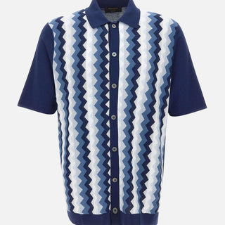 Camicia in maglia jacquard chevron 43194 20747578 GRAN SASSO 