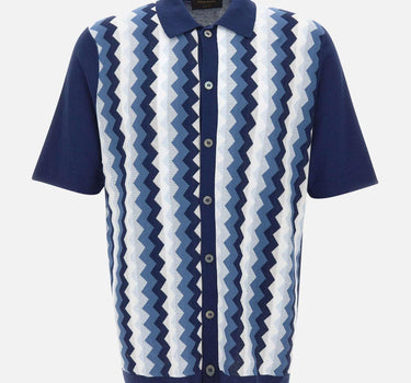 Camicia in maglia jacquard chevron 43194 20747578 GRAN SASSO 
