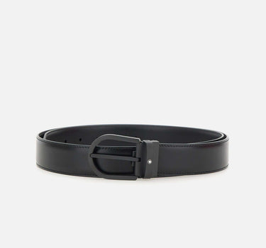Cintura "Horseshoe Pin Buckle" in pelle 199650 BLK MONTBLANC 