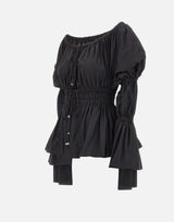 Blusa in tela tecnica 4C195A N0990 BLUMARINE 