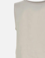 Top in lino con dettagli in pizzo W14040781 OFFWHITE MAURIZIO MYKONOS 