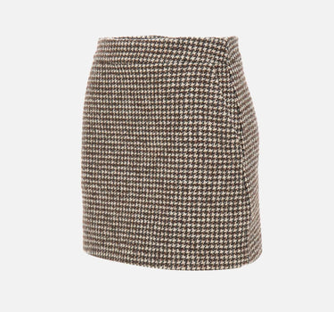 Minigonna con fantasia pied de poule RI5LE019 6006 KAOS 