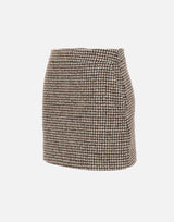 Minigonna con fantasia pied de poule RI5LE019 6006 KAOS 