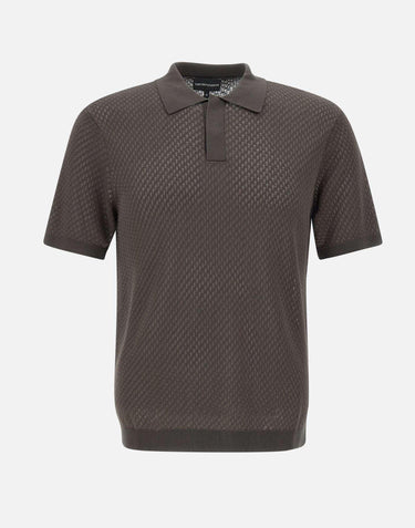 Polo in maglia cotone e viscosa EM001139 AF14851F6024 EMPORIO ARMANI 