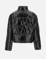"Cropped Vinyl Puffer Jkt" 323CMA106VY0016 BLACK COURREGES 