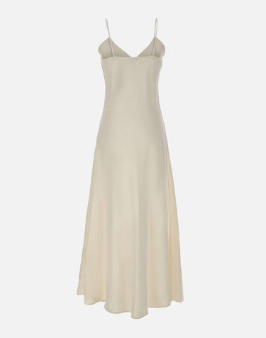 Abito lungo in misto lino con lurex M80ABIK02 TES0M06800 ELEVENTY 