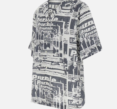 "Tabloid Camp shirt" P346LBWT225 MULTI PURPLE BRAND 