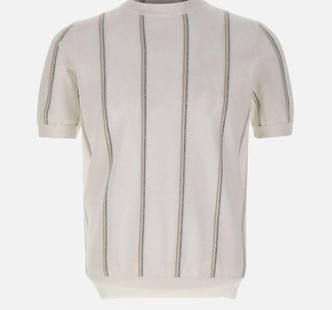 Maglia in cotone gessata M76MAGM68 MAG0M042011303 ELEVENTY 