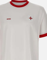 T-shirt in cotone elasticizzato con bandiera 50562134 101 BOSS 