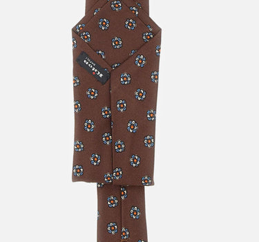 Cravatta in seta con motivo floreale UCRVKRC01M9008 001 KITON 